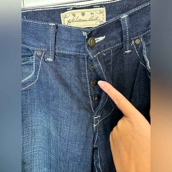 36” Waist WILLIAM RAST Billy Flare Denim Jeans Dark Wash Mid Rise Men’s Tag 32 - Picture 4 of 11